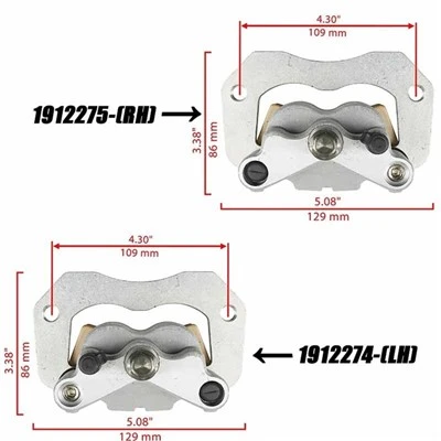 Pinza de freno ATV UTV para Polaris Rzr 2015-2018 General 2017-2022 1912274(LH) 1912275(RH)